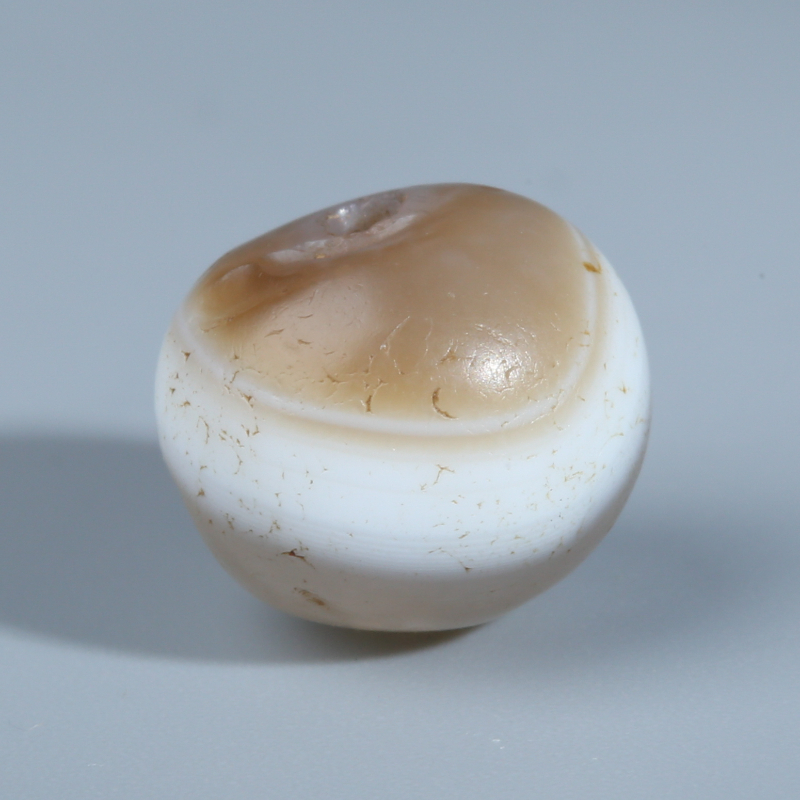 XY33-09 印度河谷缠丝玛瑙药师珠 10.6*9mm