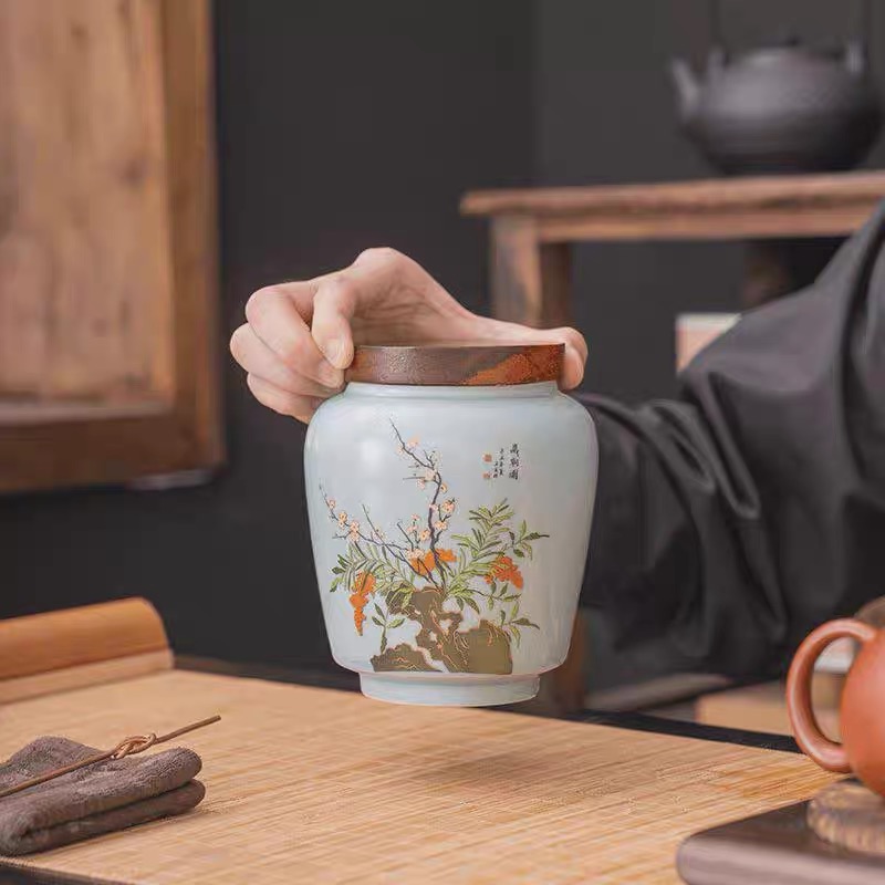 G1083-岁朝图茶叶罐WC 朝花夕拾