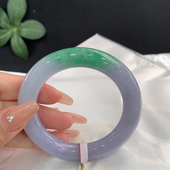 翡翠手镯未镶嵌欣**荣圆54/55