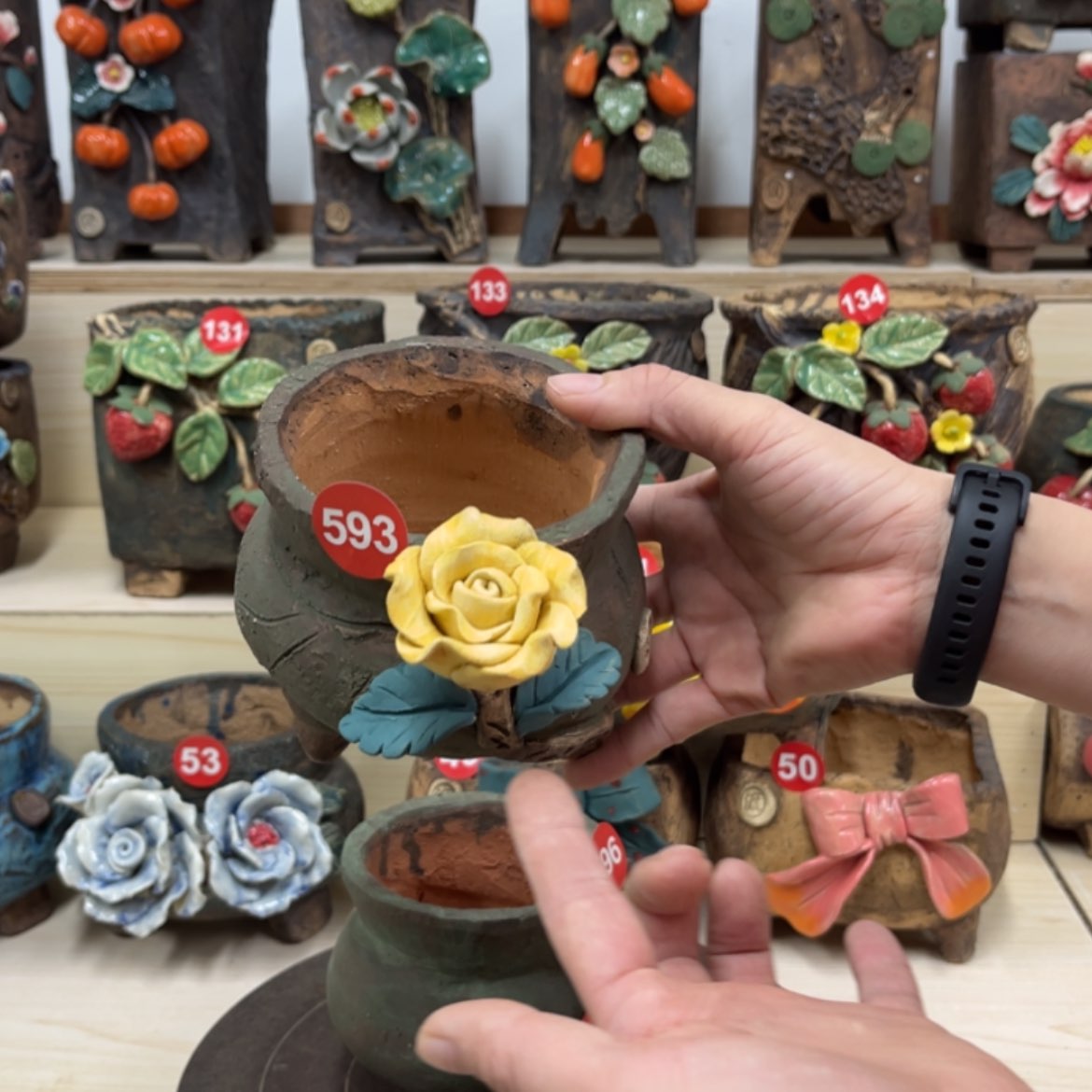 【闪购商品】紫砂花盆593号内口9外高10