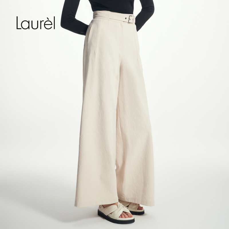 【晨粉专享价】Laurel新款高腰时尚阔腿裤女LWD343K03900