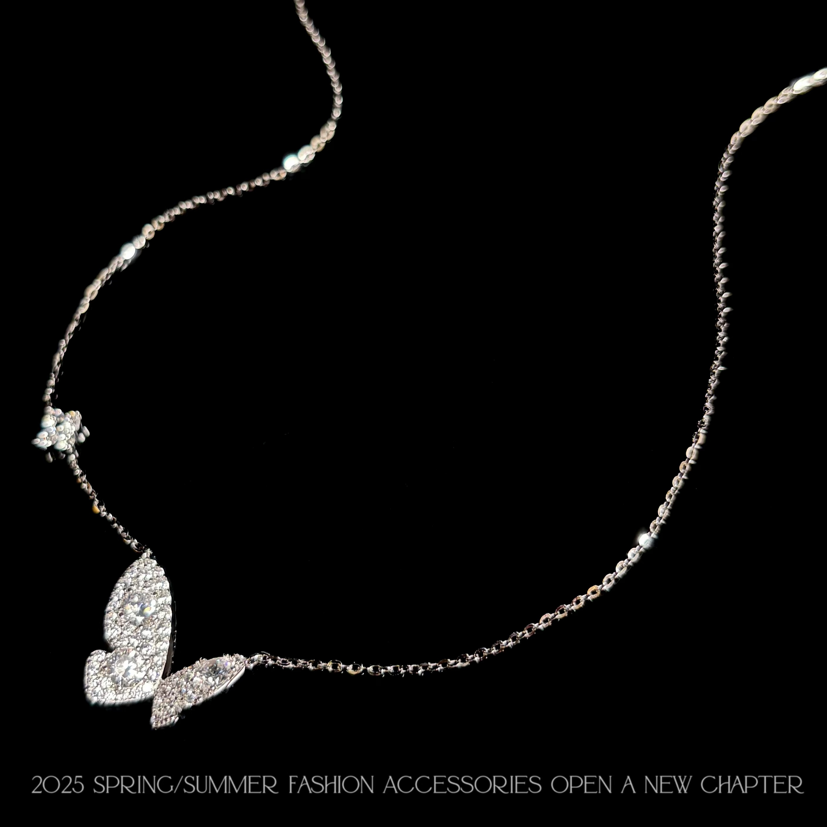 坠链均925银  镀k金 2025款C8180【蝶舞流光】铂堡俪 BOBAOLI 项链