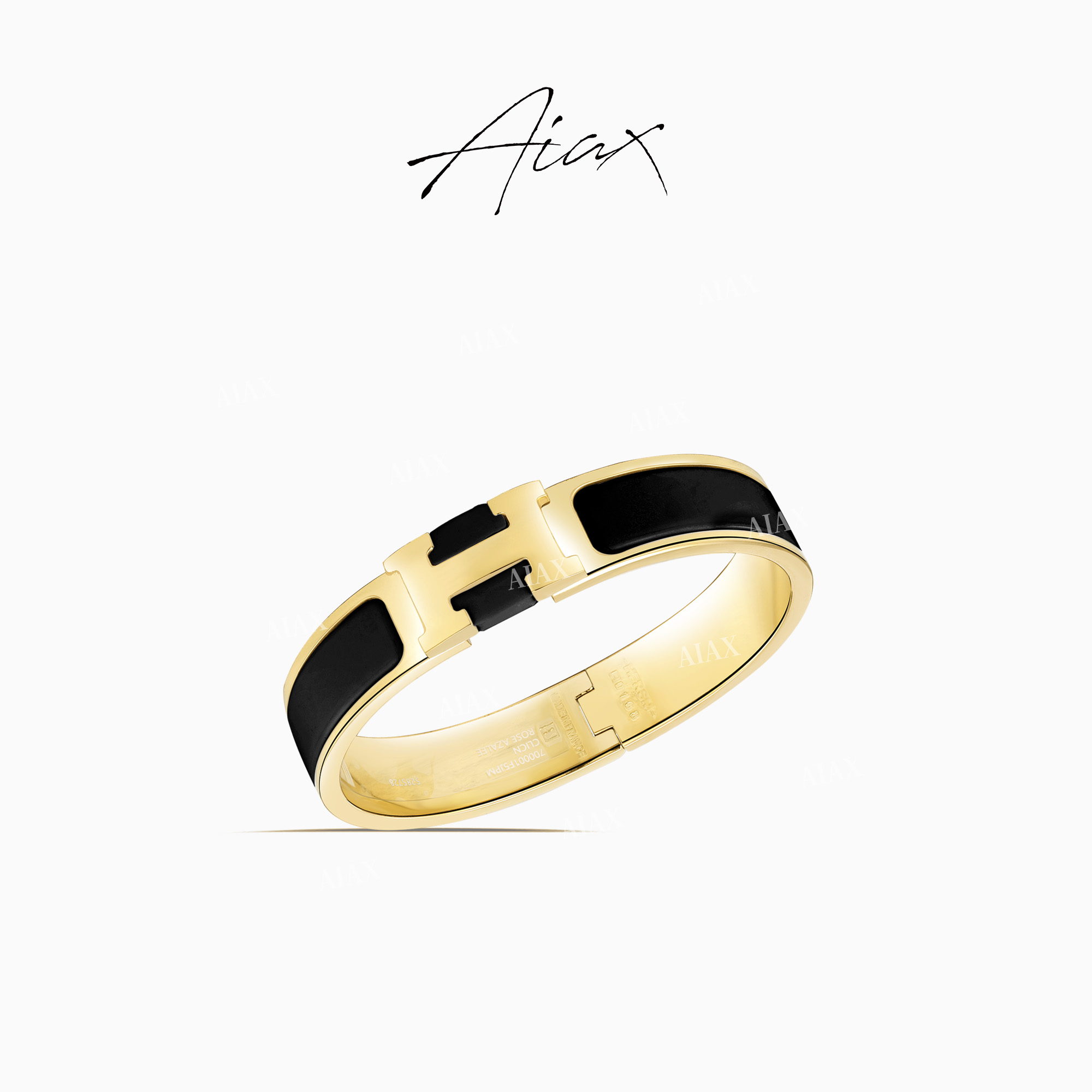 AIAX 镀K金 法式时尚感经典简约百搭珐琅字母手镯TSS7202