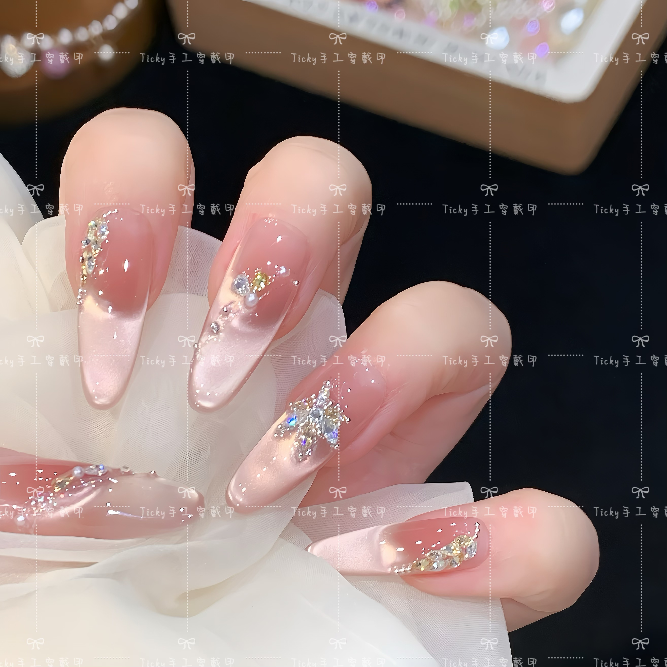 【秋意挽风】纯手工穿戴式美甲时尚清新纯欲高级感显白气质秋冬适用