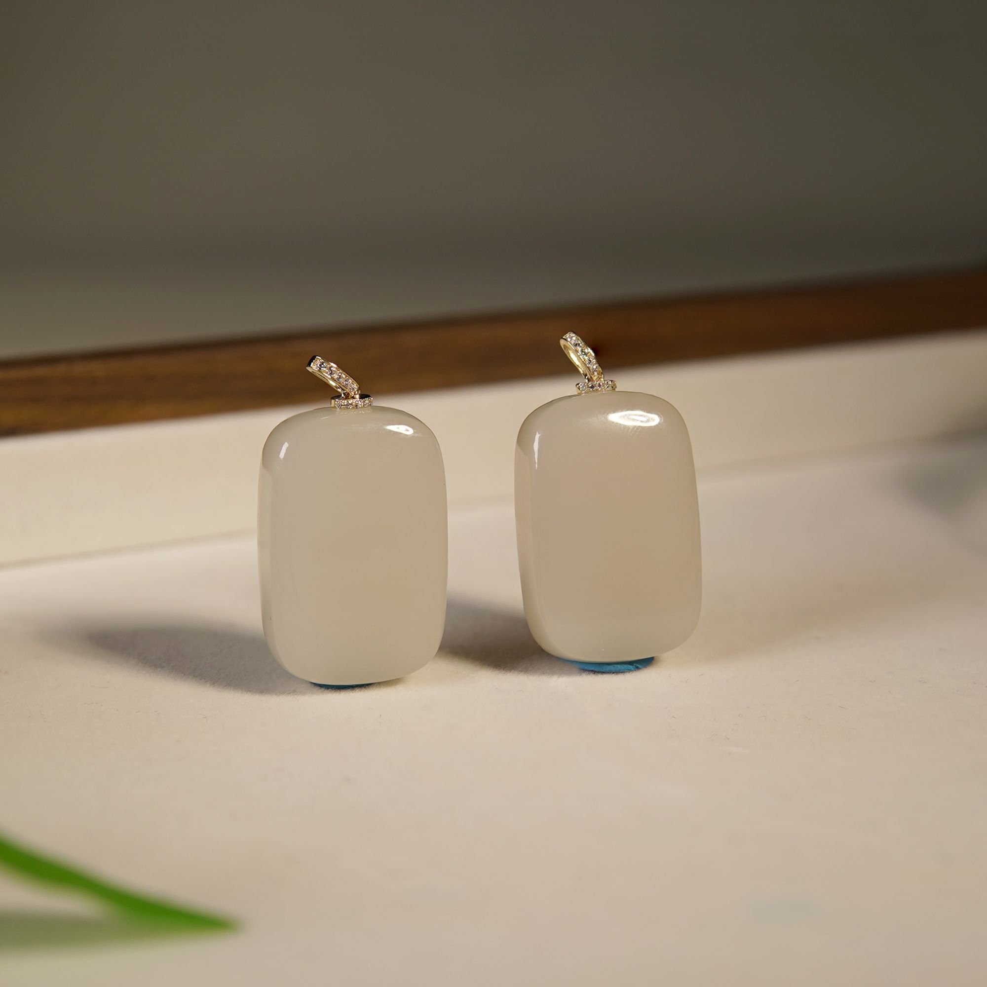 【苏禾一店】天然和田玉18K金藕粉无事牌吊坠拍一发一（多样性发货）