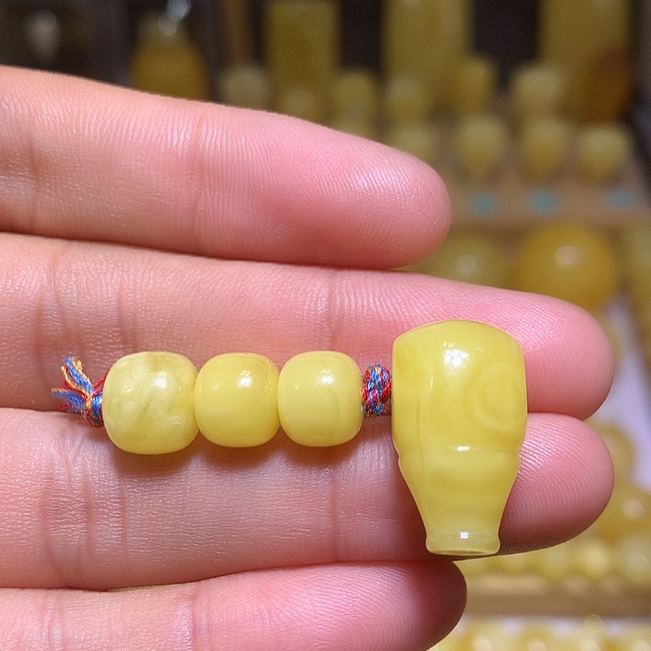 裸石蜜蜡未镶嵌天然俄料黄白花蜜蜡套装8.5-11