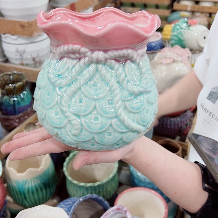 有孔，凑单福利满10元发货陶瓷多肉花盆！