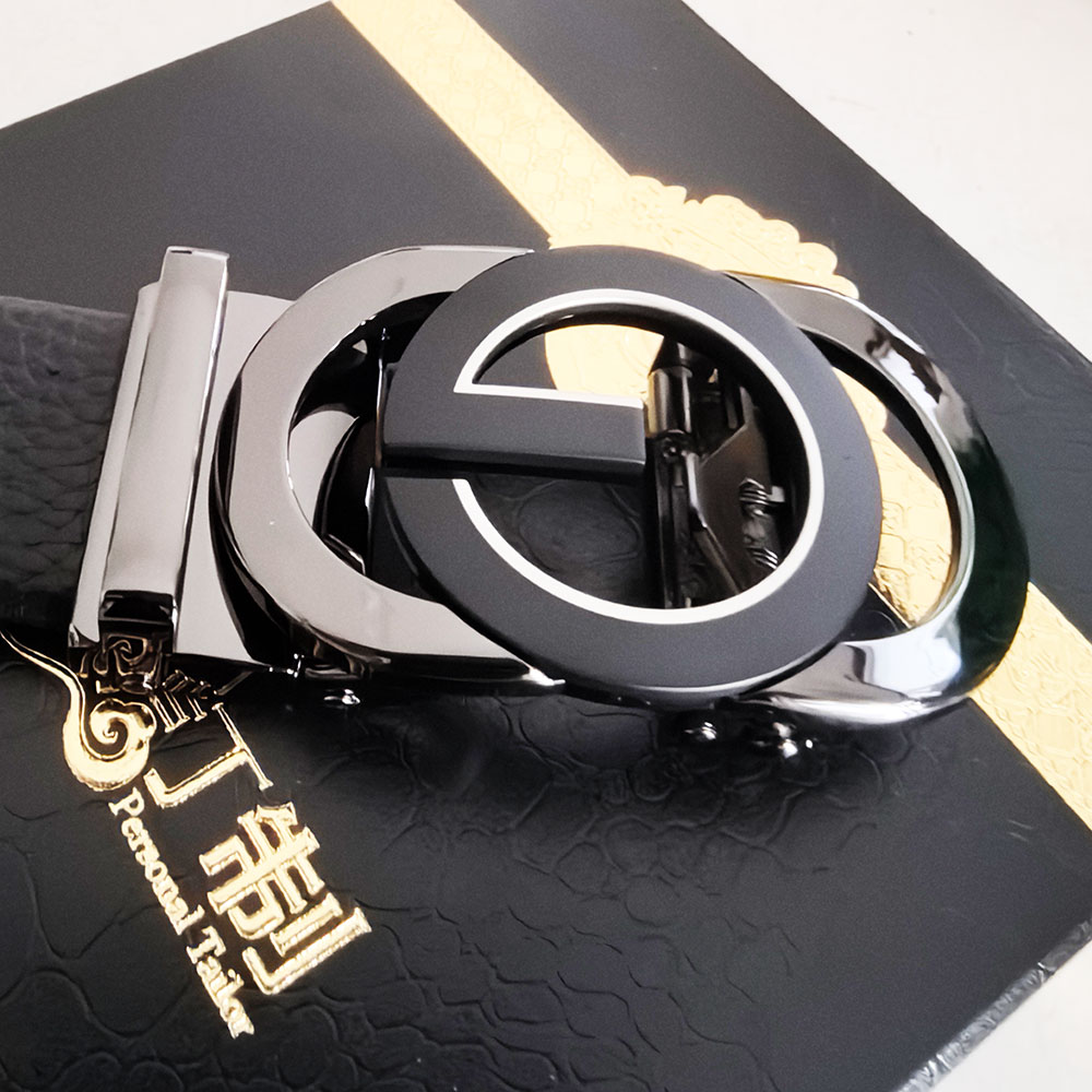 潮皮哥直播双C字母头层牛皮腰带皮带