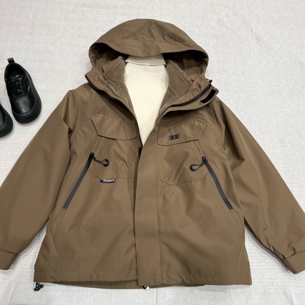 11715高端潮流时尚百搭可脱卸冲锋衣休闲外套E