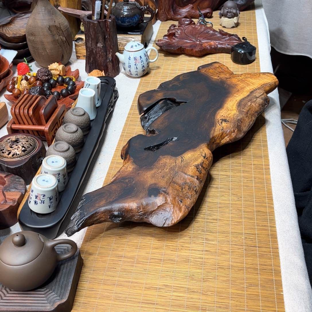 32缅甸鸡翅木随形干泡盘