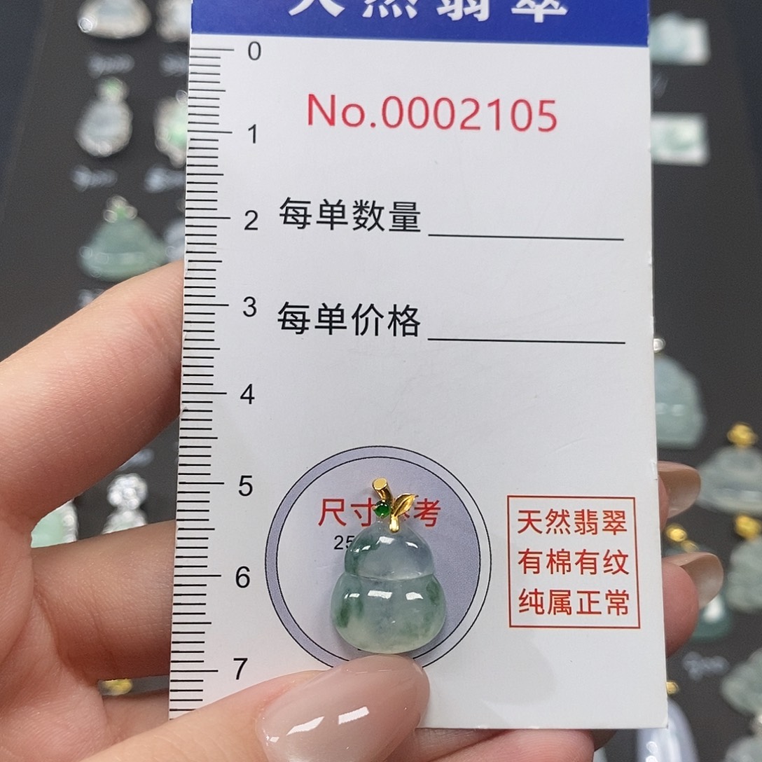 卿***安翡翠18K金镶嵌颈饰