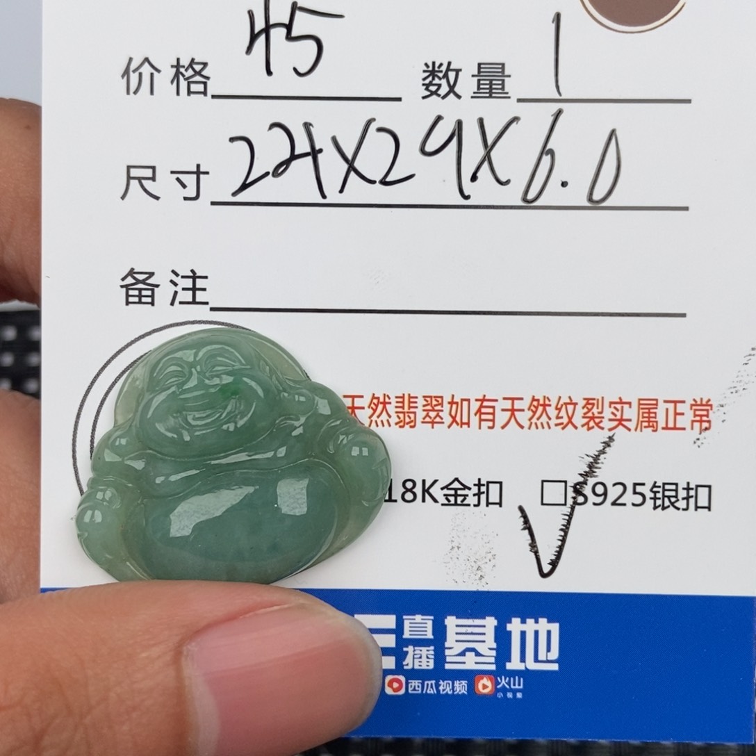 翡翠颈饰未镶嵌吊坠
