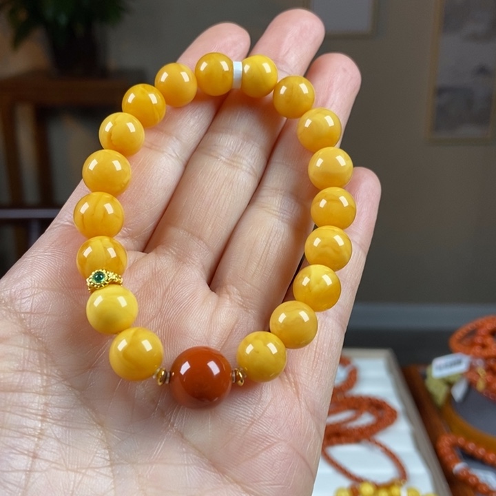 琥珀手链未镶嵌蜜蜡手串10