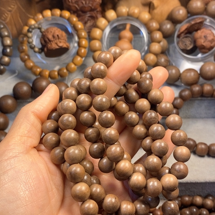 风***7檀香木手串/手链老山檀奶香味1.0黑肉瑕疵