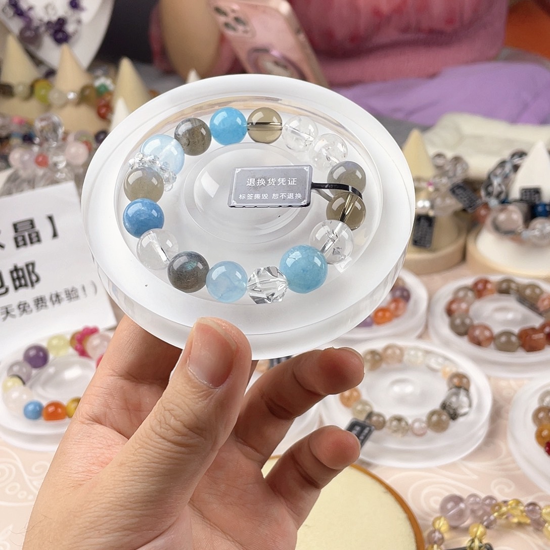 银S925镀金镶嵌手链水晶