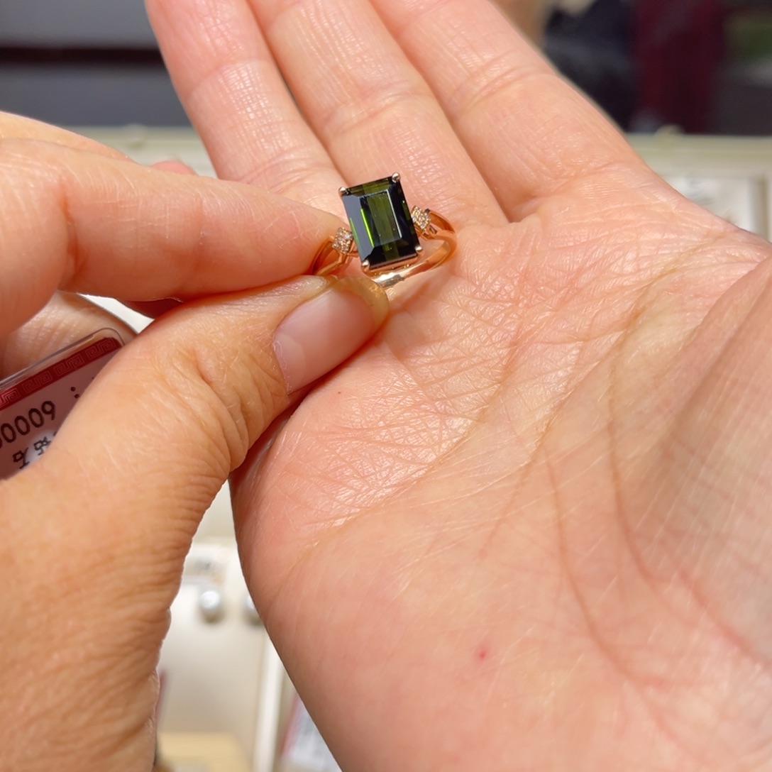 碧玺戒指18K金镶嵌@***7