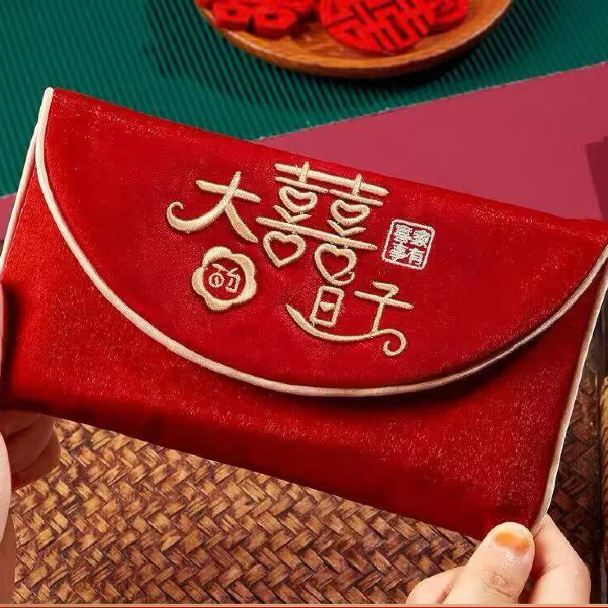 2025款新款结婚专用中式高档布艺大号万元喜包敬茶改口费红包