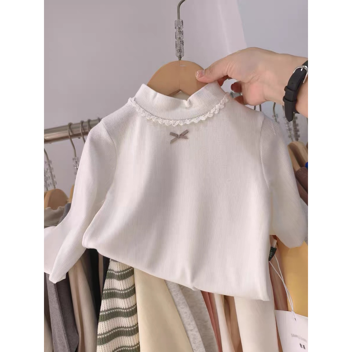 韩版简约超软弹力秋季女童打底衫 A619 619 Q1