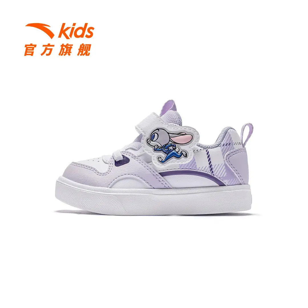 【疯狂动物城】安踏儿童2026小童潮流可爱低帮经典运动板鞋