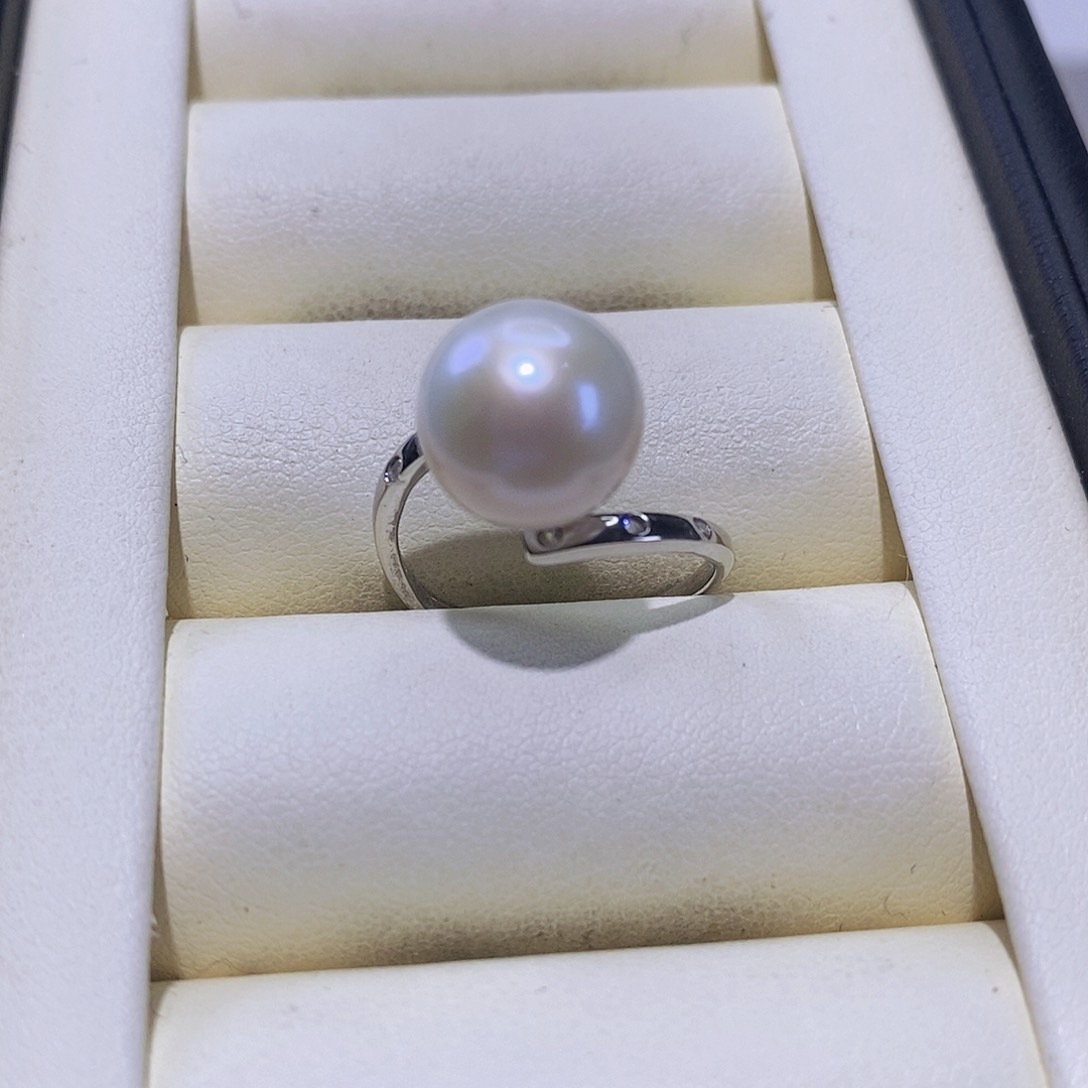 淡水珍珠戒指银S925镶嵌