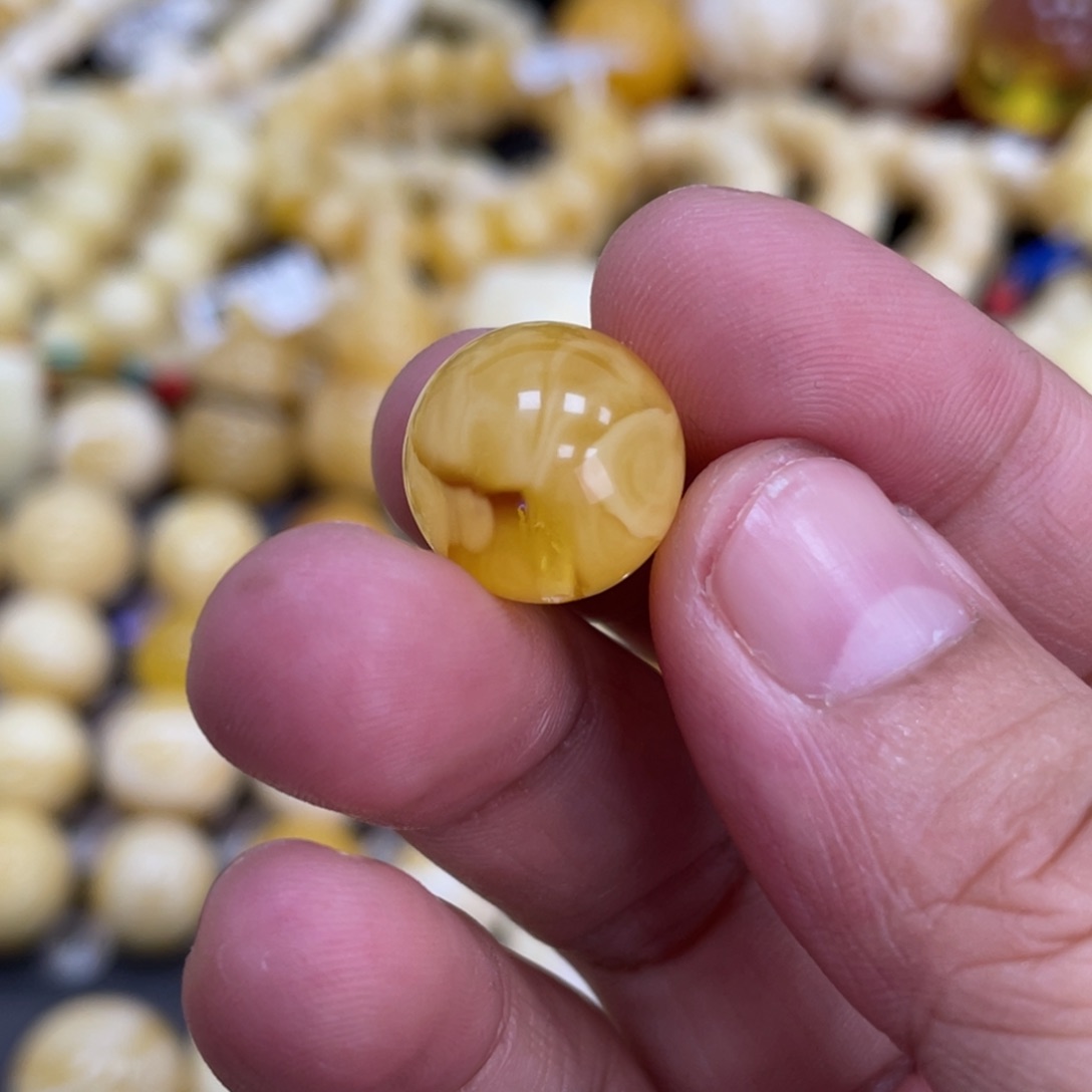 未镶嵌琥珀珠宝奇石14mm福利款