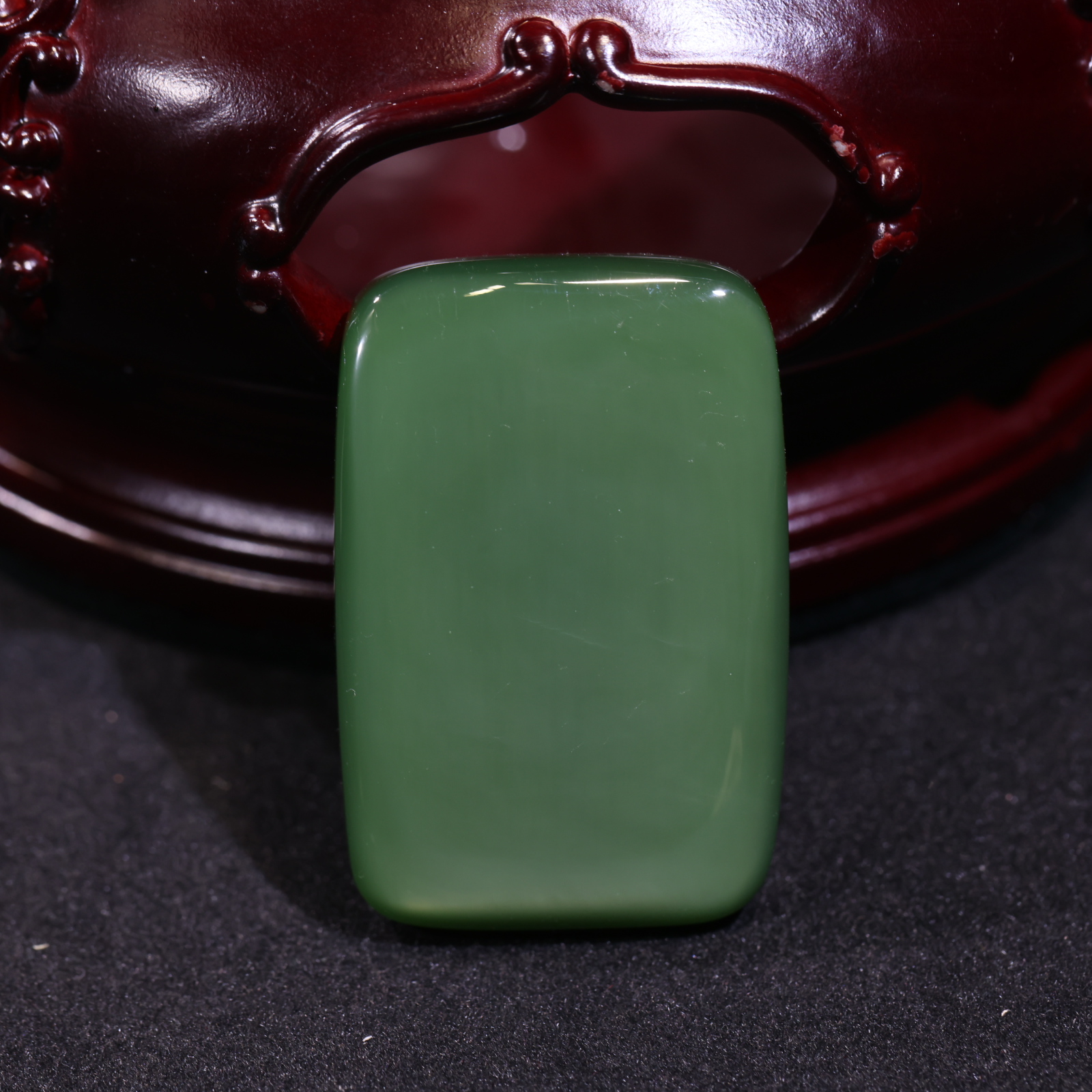 【新疆马爷珠宝】猫眼碧玉无事牌挂牌