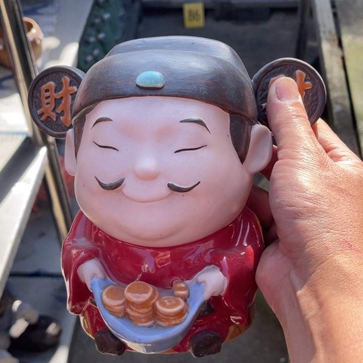 石湾公仔衬托盆景