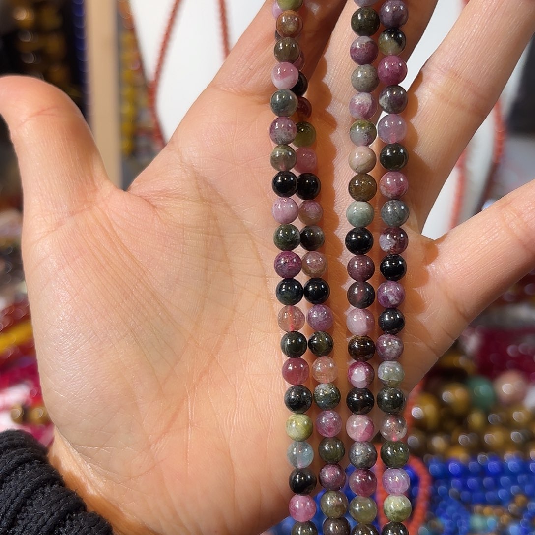 玛瑙/玉髓未镶嵌珠宝半成品彩碧玺卡6一条