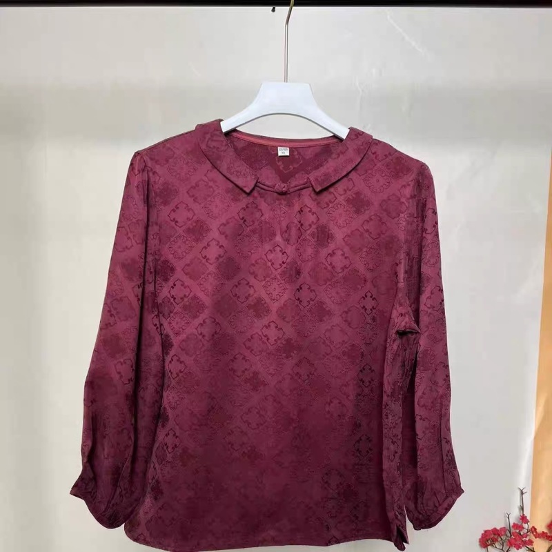 【1810】《绛纹织锦-衬衫》高级感典雅奢华意韵风致上衣
