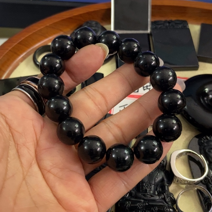 翡翠手链未镶嵌墨翠14