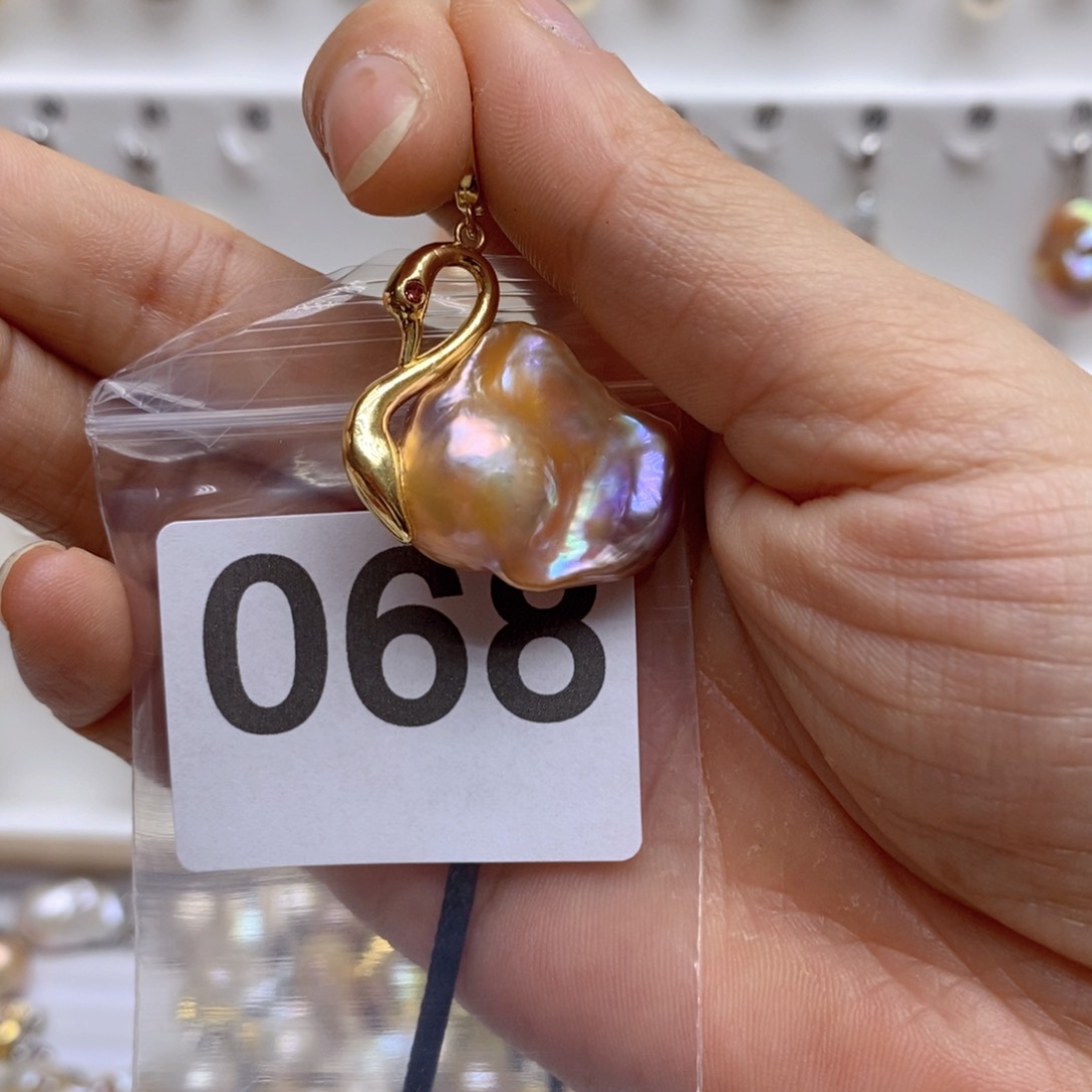 淡水珍珠颈饰银S925镶嵌池*68