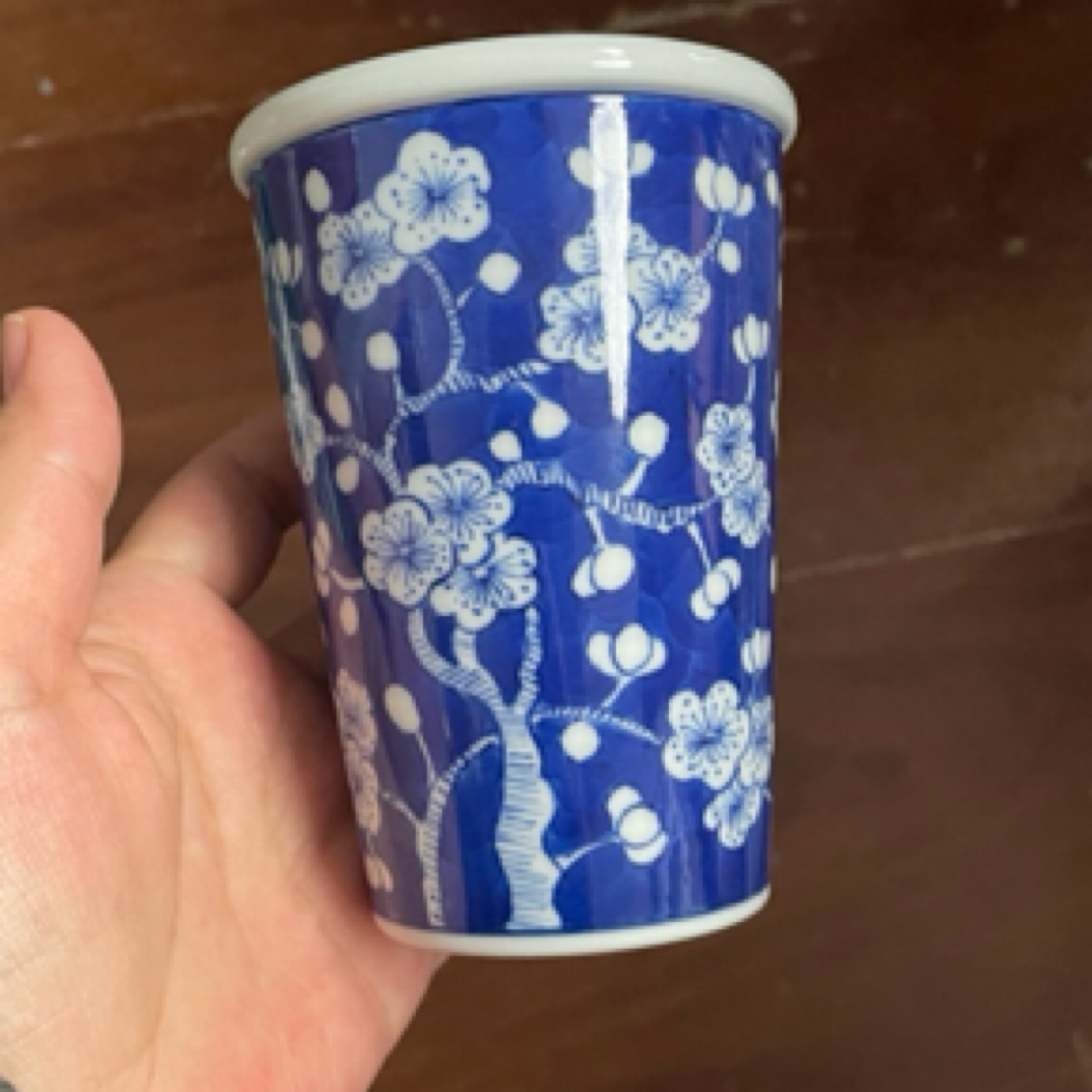 阅贤斋气窑冰梅大可乐杯微瑕