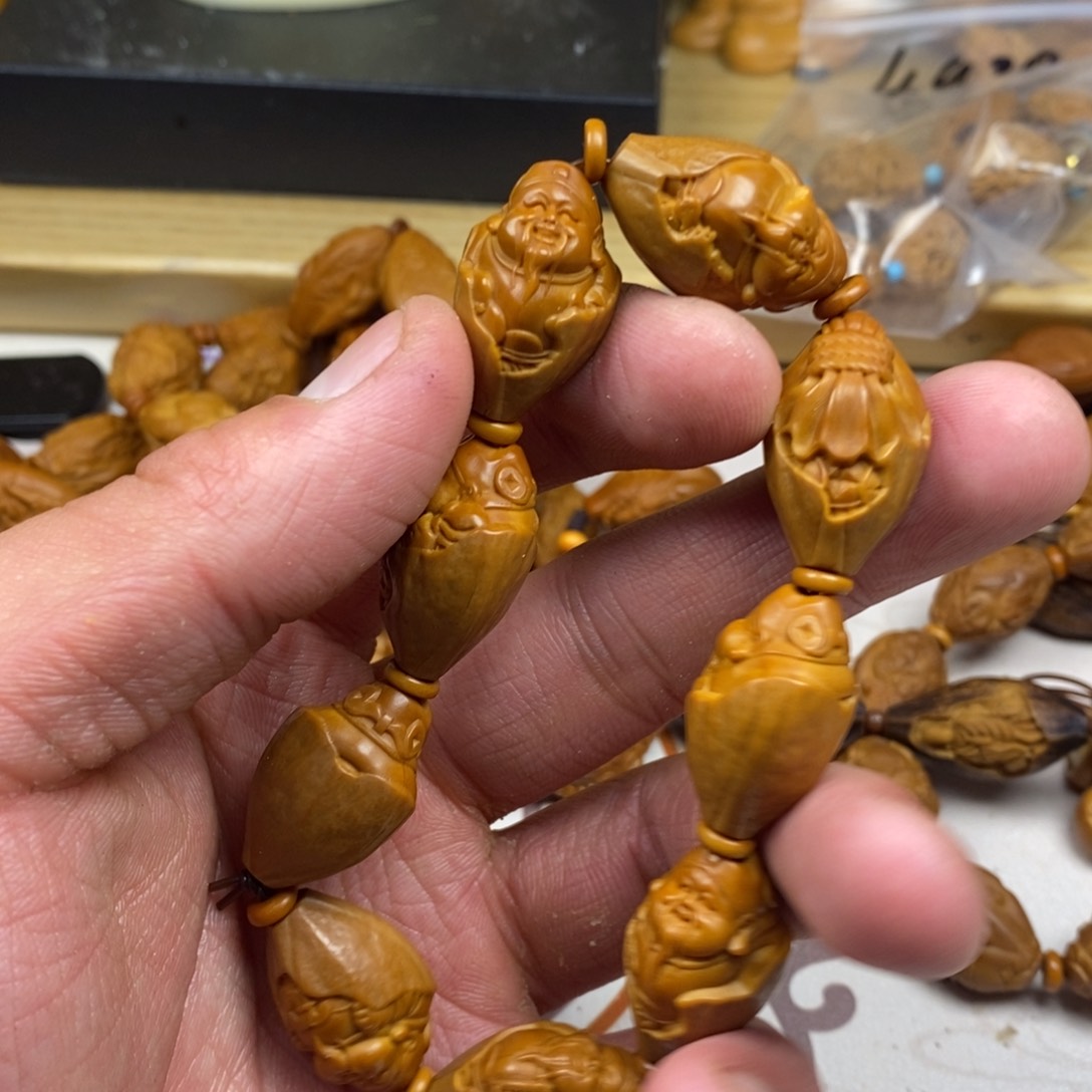 橄榄核手串/手链橄榄核雕刻工艺手串7