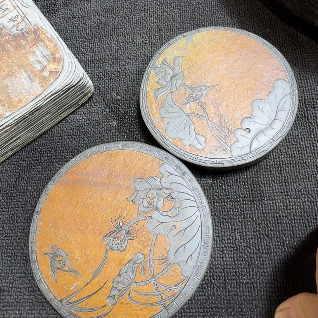 歙砚石刻壶承壶承