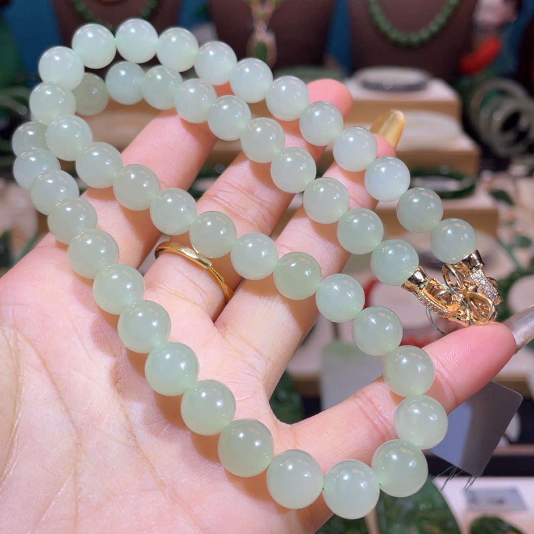 和田玉高品冰晴女神链未镶嵌