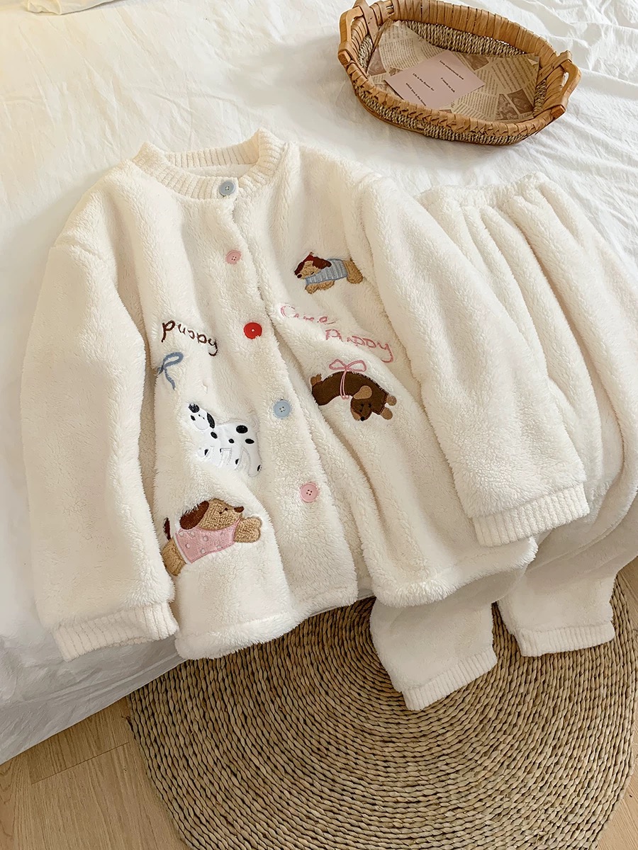 高颜值睡衣冬季加厚新款保暖外穿家居服睡衣女秋冬款