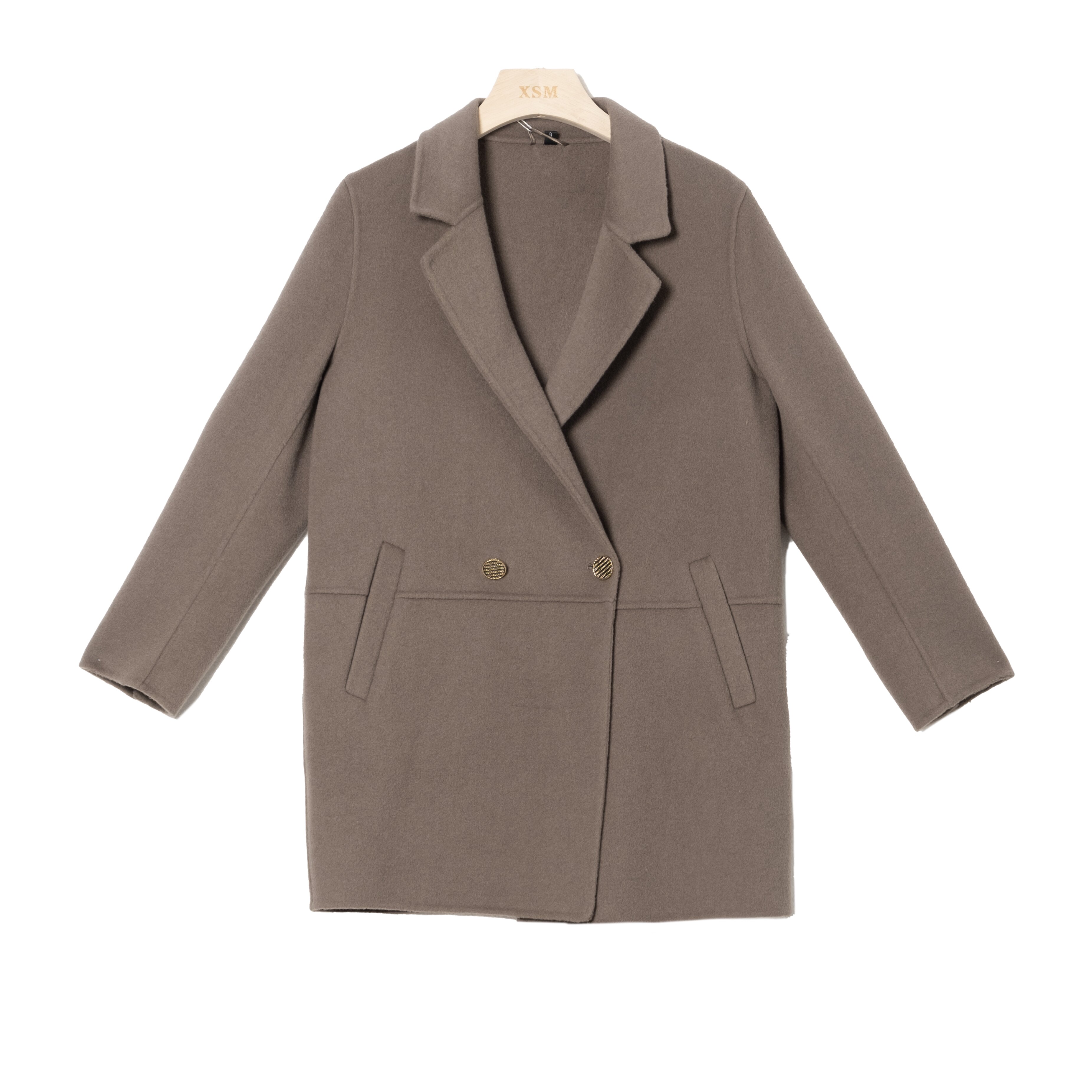 秋冬新羊毛风衣双面毛呢外套大衣A818