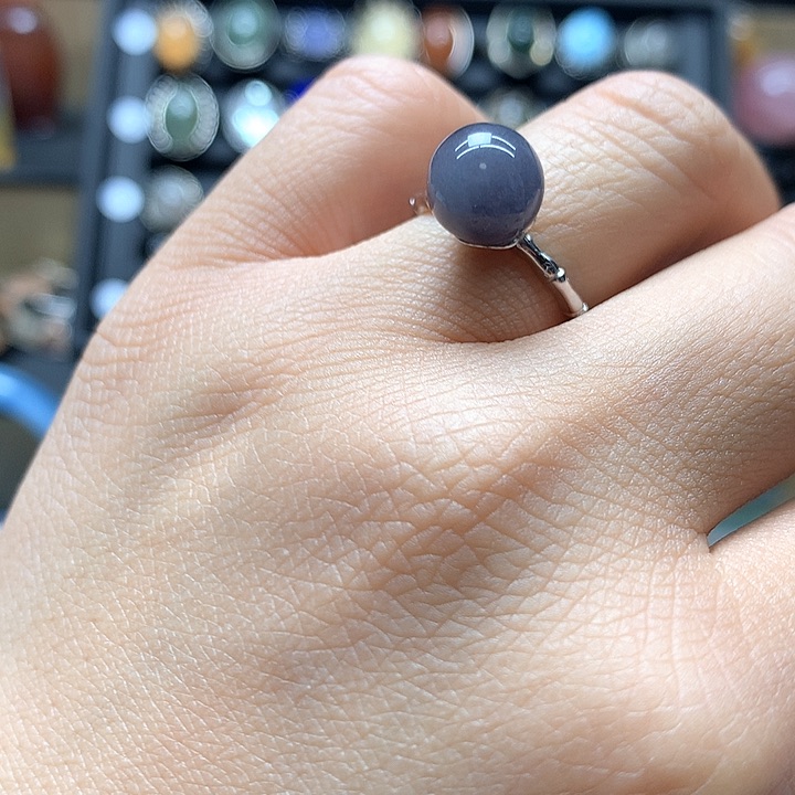 水晶水晶戒指银S925镶嵌