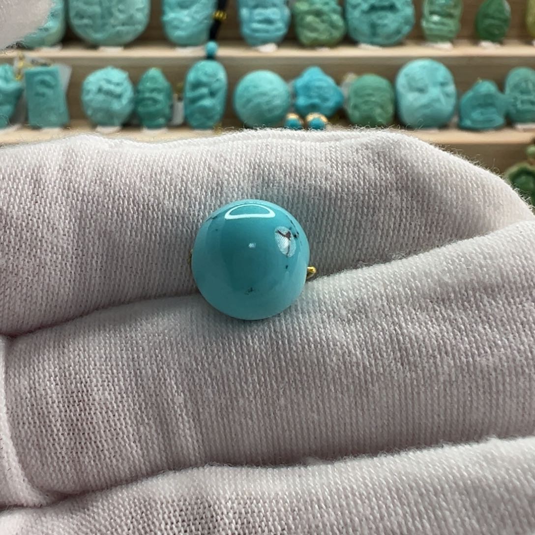 未镶嵌绿松石圆珠11mm