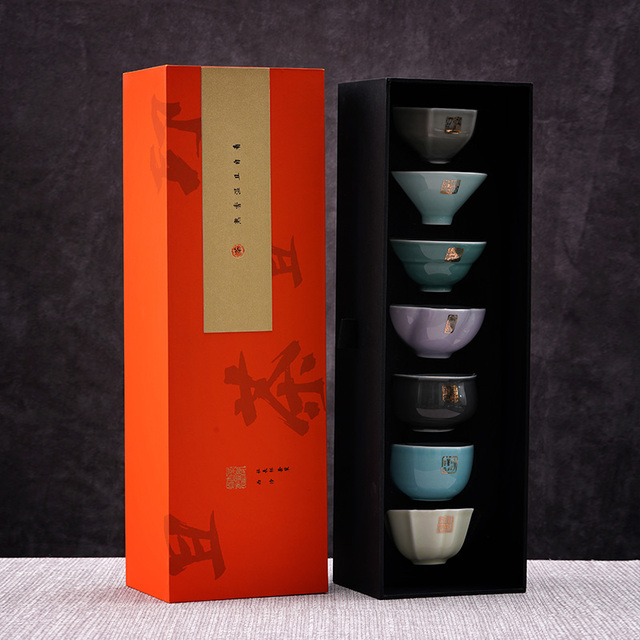 西泠印社 且茶且印茶具茶饼七任社长元素印章杯高档礼盒套装品茗