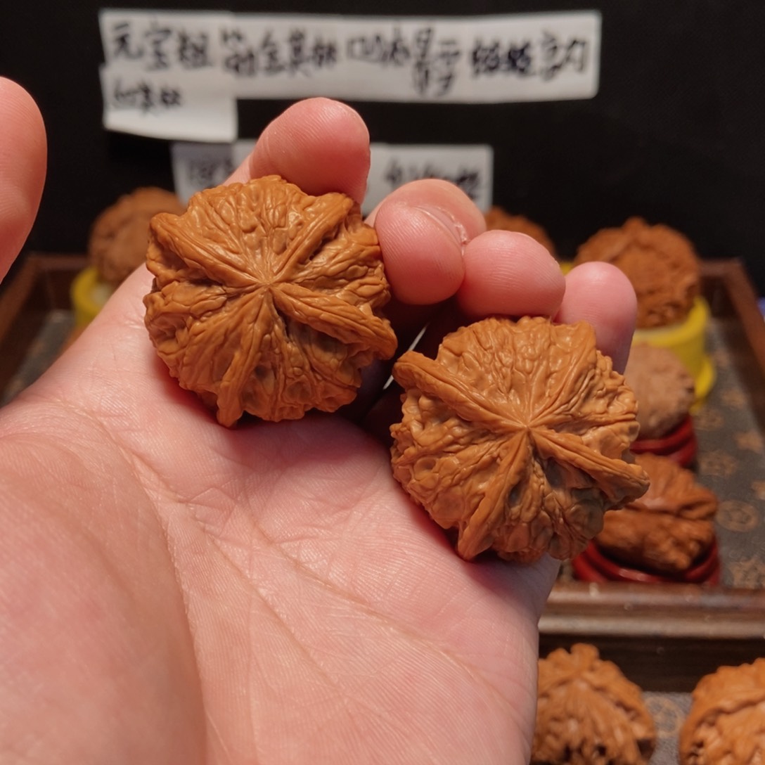 吊坠文玩核桃雨花石4麟41尺689
