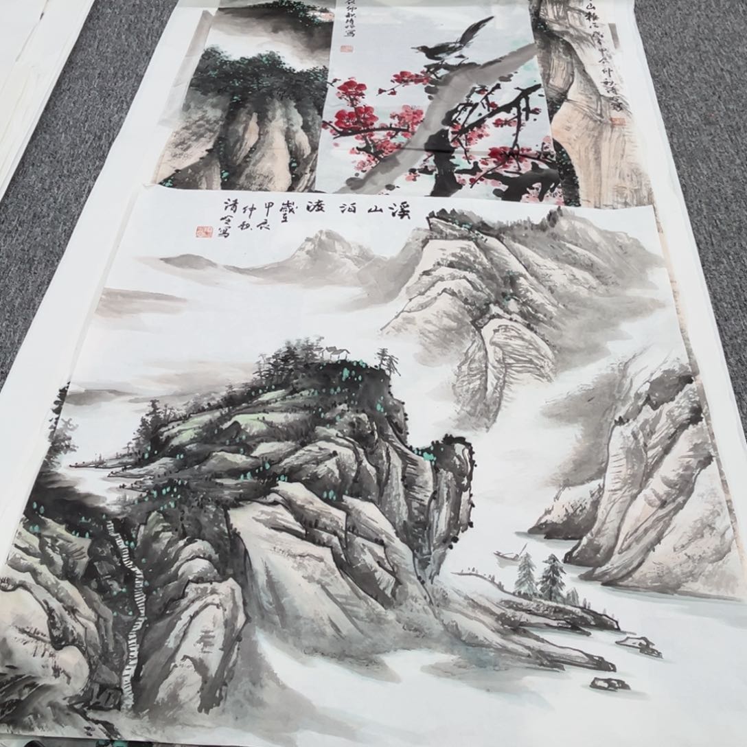 国画任清岭老师四尺斗方绘画