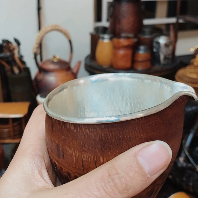 【闪购商品】溜**～老竹根包银公道杯