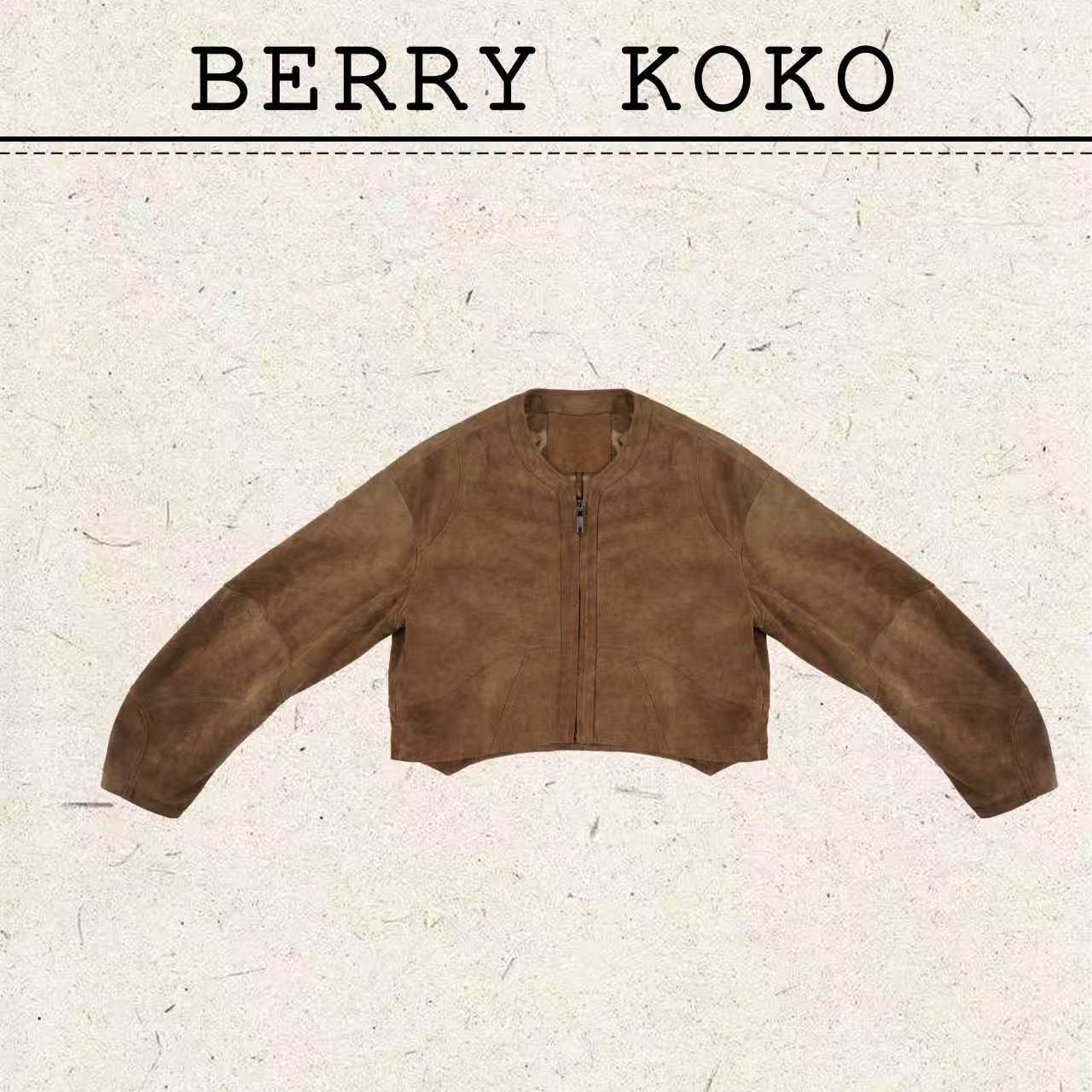 早春进口“反绒羊皮”高品质小众款皮衣外套 W217