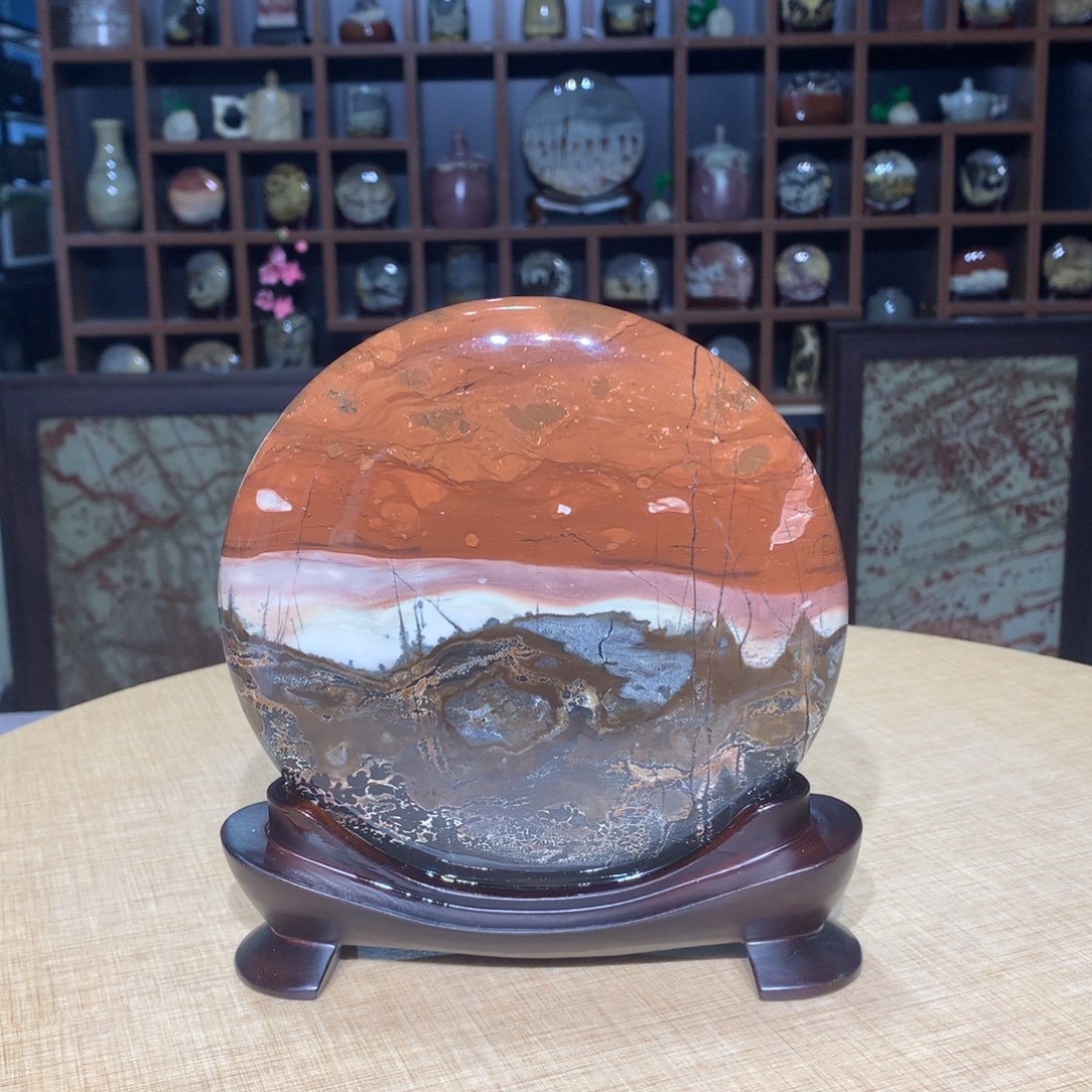 紫砂，广西国画石摆件，收藏观赏