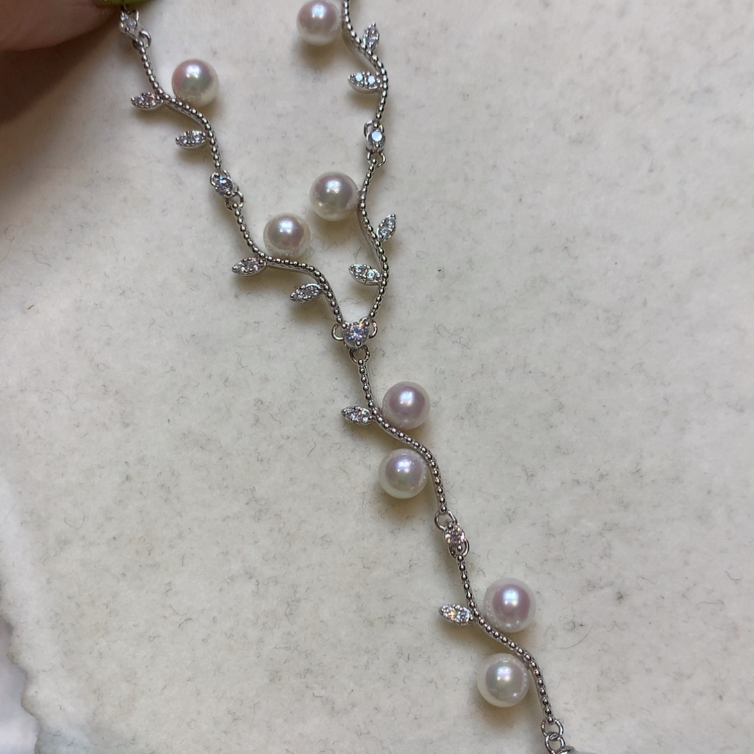 银S925镶嵌海水珍珠颈饰