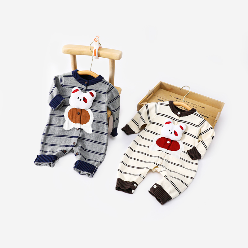2025秋冬新款婴幼儿宝宝针织连体衣男女宝通用卡通可爱