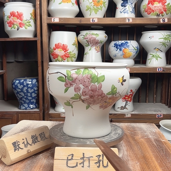 摆件口22紫藤新款陶瓷陶瓷