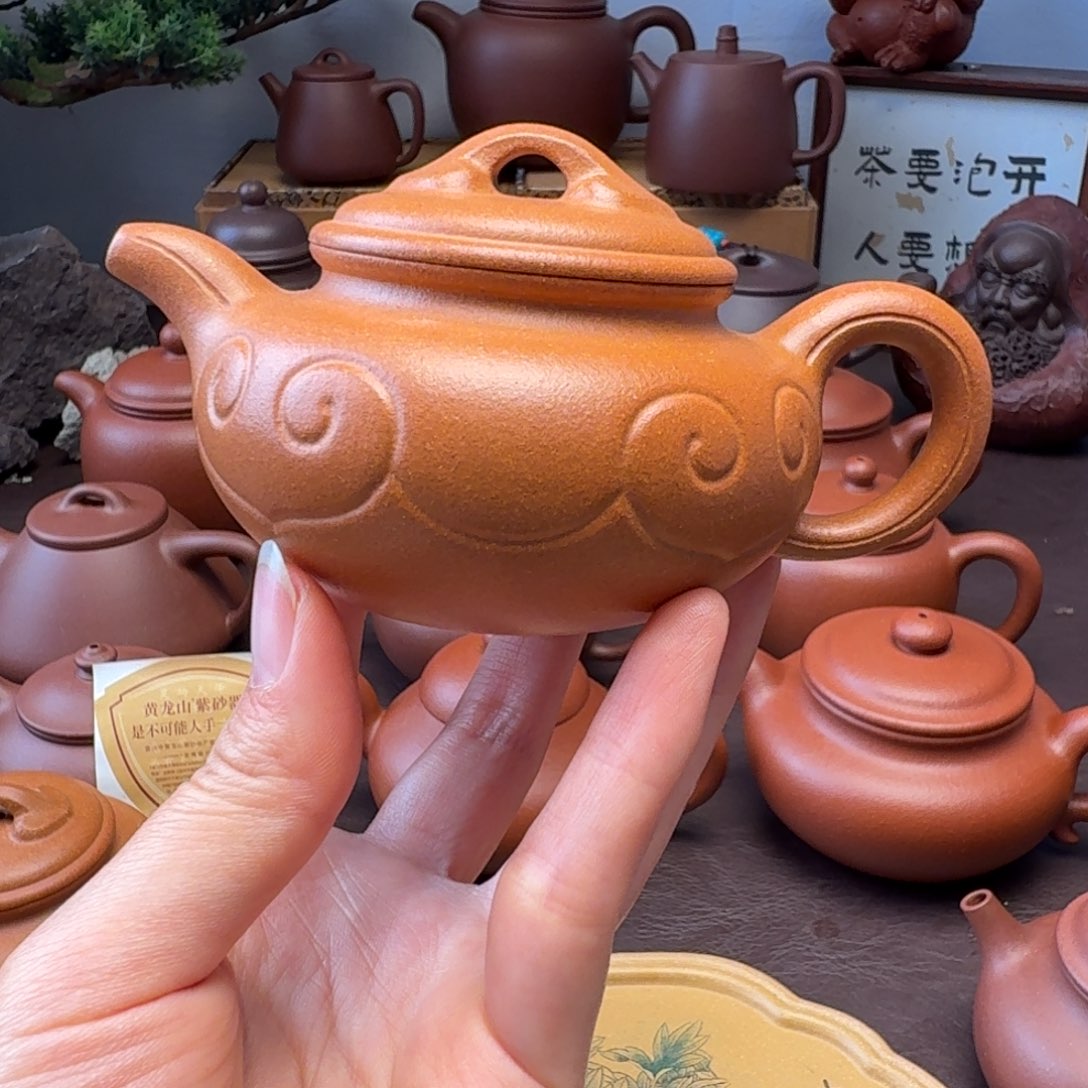 紫砂茶壶将坡泥   防古如 意  150微瑕