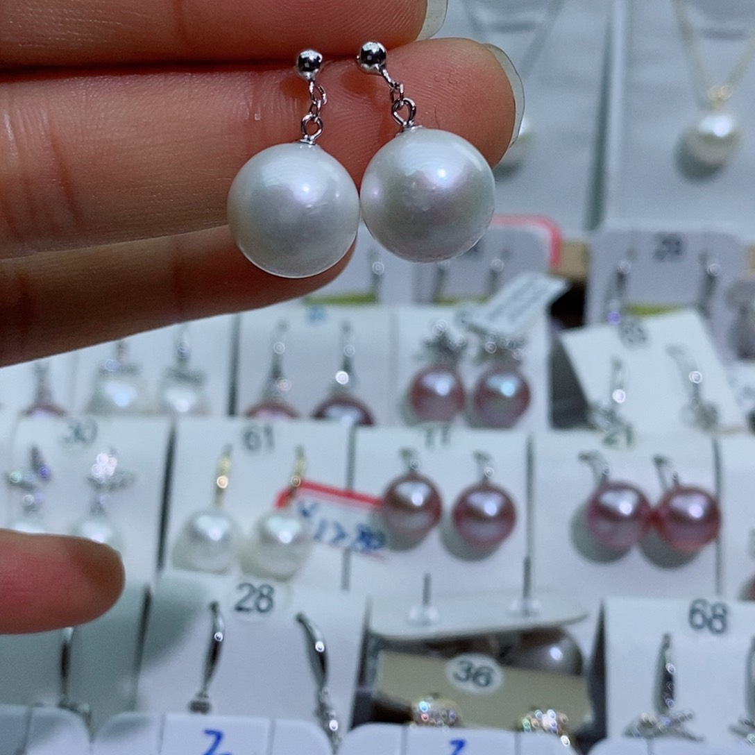 淡水珍珠银S925镶嵌吊坠(赠链)